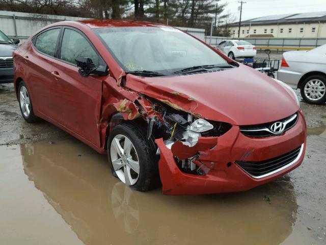 KMHDH4AE3CU464954 - 2012 HYUNDAI ELANTRA GL BURGUNDY photo 1