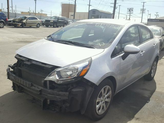 KNADM4A35D6277989 - 2013 KIA RIO LX SILVER photo 2