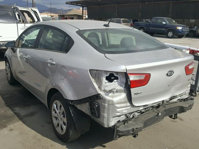 KNADM4A35D6277989 - 2013 KIA RIO LX SILVER photo 3