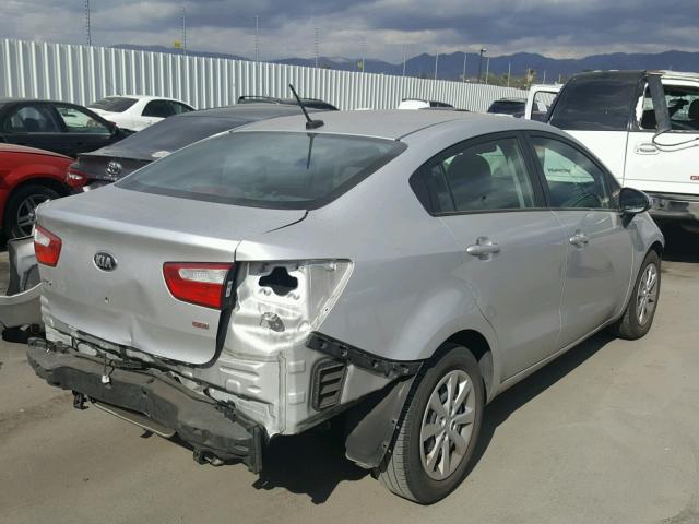 KNADM4A35D6277989 - 2013 KIA RIO LX SILVER photo 4