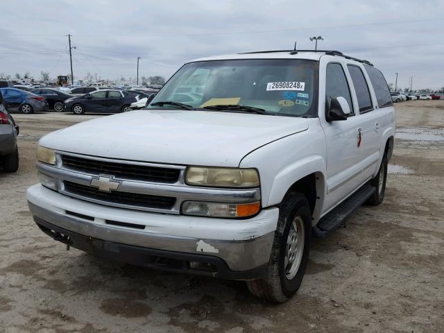 3GNEC16ZX2G359984 - 2002 CHEVROLET SUBURBAN C WHITE photo 2