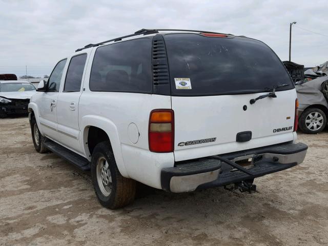 3GNEC16ZX2G359984 - 2002 CHEVROLET SUBURBAN C WHITE photo 3