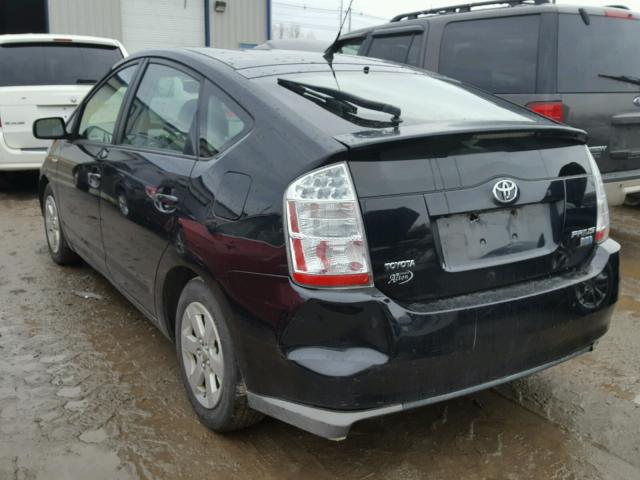 JTDKB20U287779440 - 2008 TOYOTA PRIUS BLACK photo 3