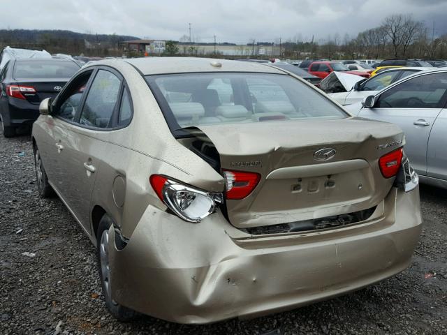 KMHDU46D77U144117 - 2007 HYUNDAI ELANTRA GL GOLD photo 3