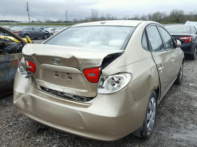 KMHDU46D77U144117 - 2007 HYUNDAI ELANTRA GL GOLD photo 4