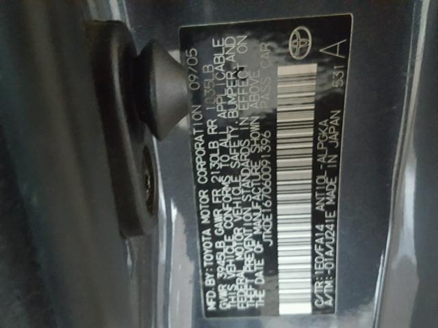 JTKDE167060091396 - 2006 TOYOTA SCION TC 石墨色 照片 10