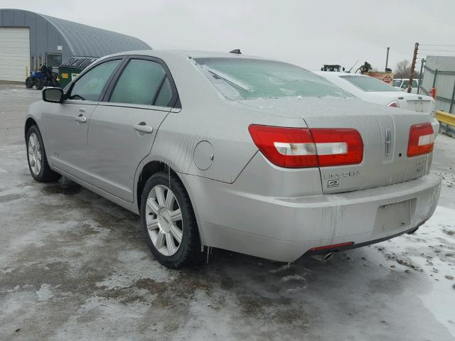 3LNHM28T17R609072 - 2007 LINCOLN MKZ SILVER photo 3