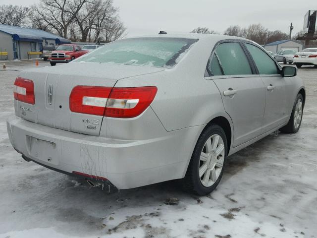 3LNHM28T17R609072 - 2007 LINCOLN MKZ SILVER photo 4