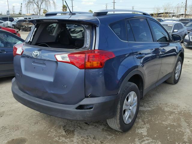 2T3ZFREV3EW114897 - 2014 TOYOTA RAV4 LE BLUE photo 4