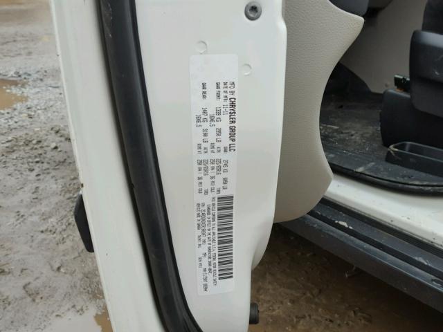 2C4RDGAGXCR180307 - 2012 DODGE RAM VAN WHITE photo 10