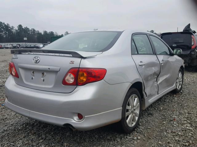 1NXBU4EE5AZ255998 - 2010 TOYOTA COROLLA BA SILVER photo 4