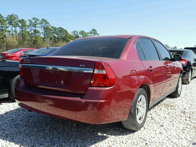 1G1ZS58F67F229158 - 2007 CHEVROLET MALIBU LS MAROON photo 4