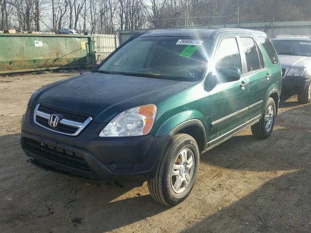 JHLRD78894C050885 - 2004 HONDA CR-V EX GREEN photo 2