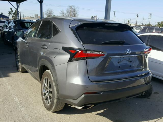 JTJYARBZ7G2042855 - 2016 LEXUS NX 200T GRAY photo 3