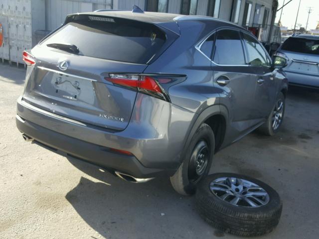 JTJYARBZ7G2042855 - 2016 LEXUS NX 200T GRAY photo 4