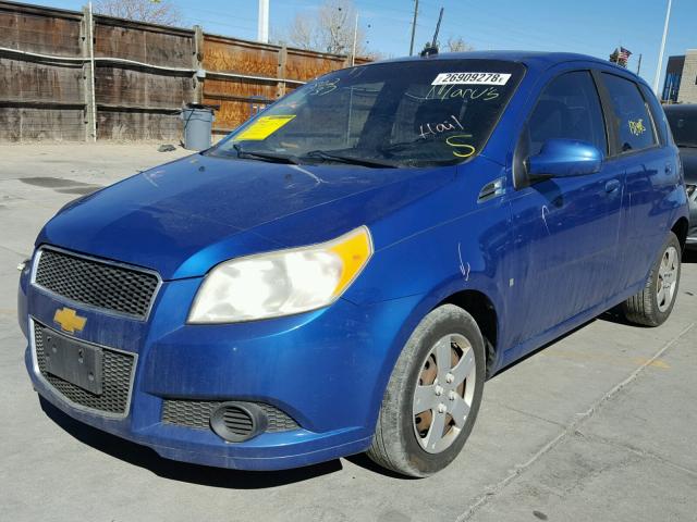 KL1TD66E29B306116 - 2009 CHEVROLET AVEO LS BLUE photo 2