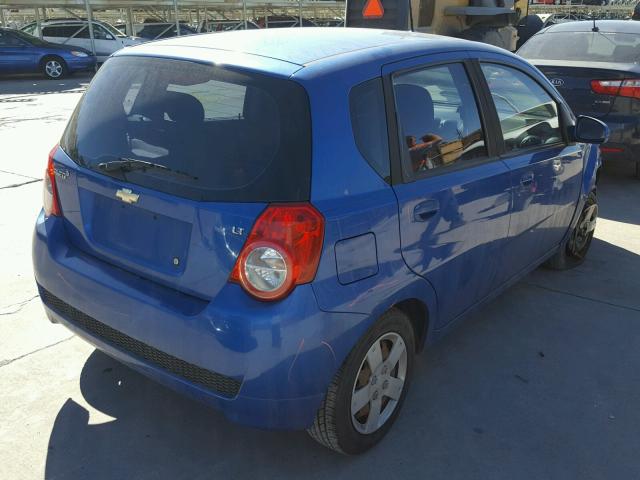 KL1TD66E29B306116 - 2009 CHEVROLET AVEO LS BLUE photo 4