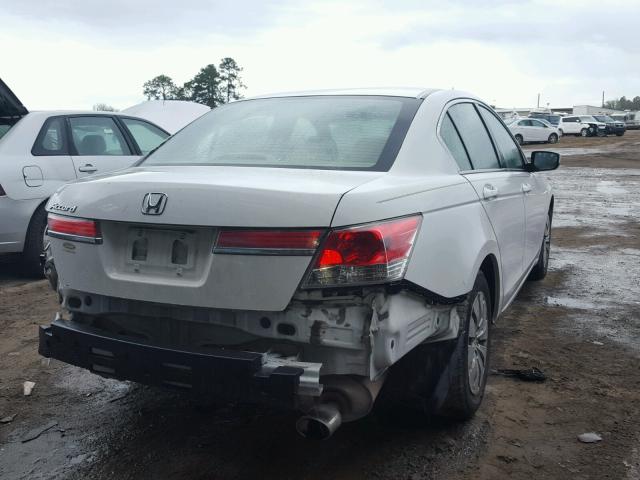 1HGCP2F38BA096030 - 2011 HONDA ACCORD LX WHITE photo 4