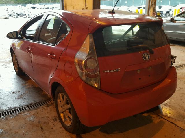 JTDKDTB38D1045967 - 2013 TOYOTA PRIUS C RED photo 3