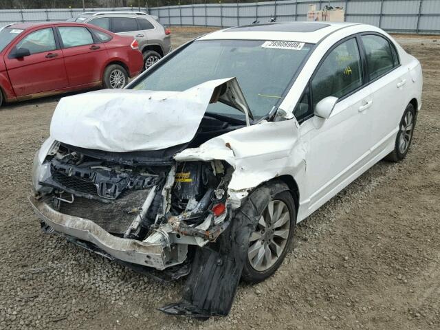 2HGFA16929H529706 - 2009 HONDA CIVIC EXL WHITE photo 2