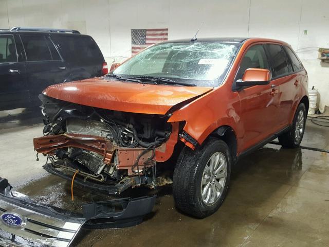 2FMDK49C97BA81200 - 2007 FORD EDGE SEL P ORANGE photo 2