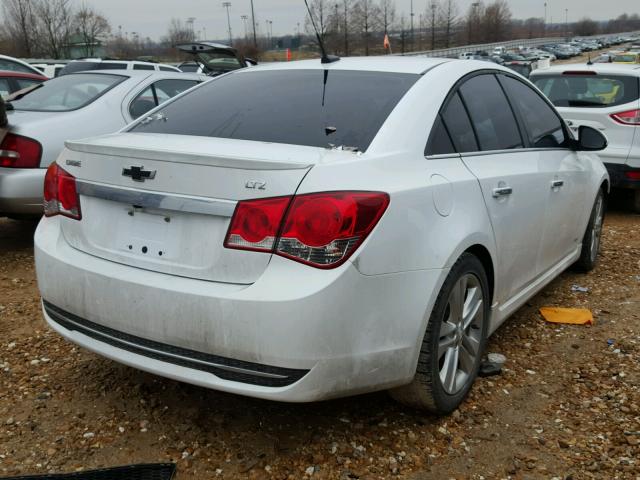 1G1PG5SB0D7153148 - 2013 CHEVROLET CRUZE LTZ WHITE photo 4