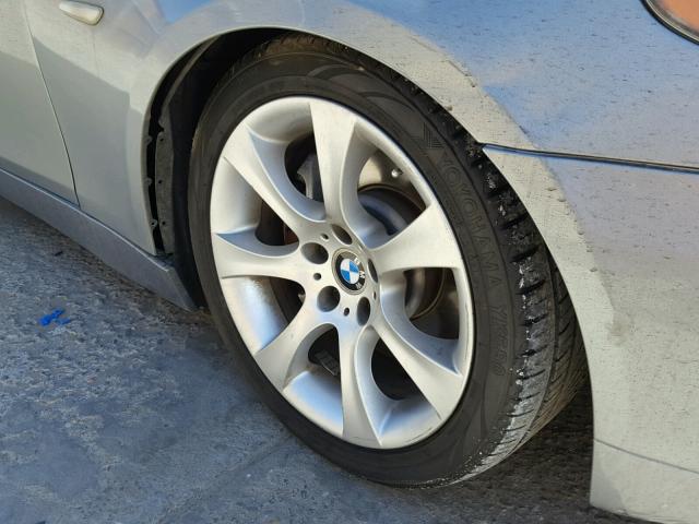 WBANB53537CN93699 - 2007 BMW 550 I SILVER photo 9