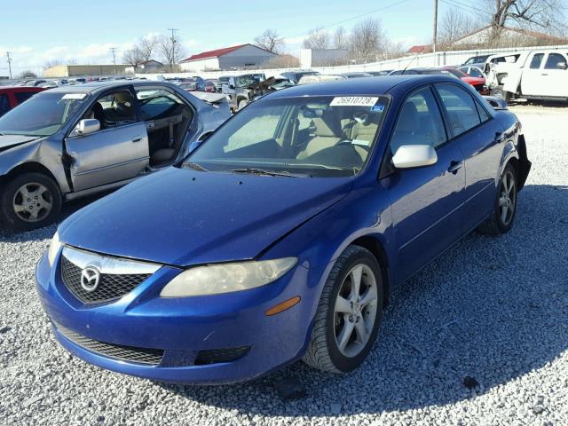 1YVFP80C555M43408 - 2005 MAZDA 6 I BLUE photo 2