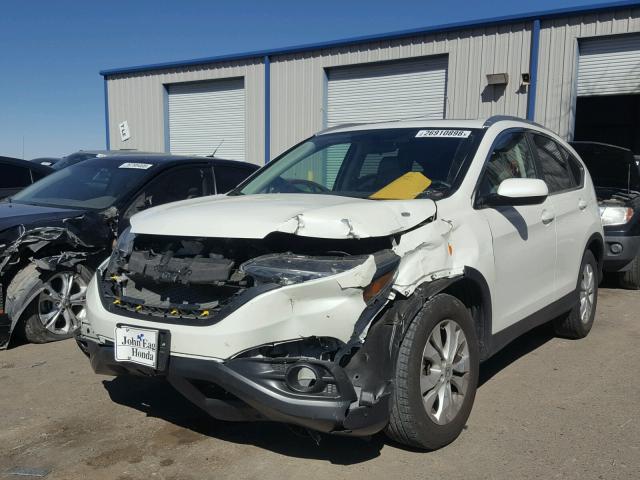 5J6RM3H77DL039083 - 2013 HONDA CR-V EXL WHITE photo 2