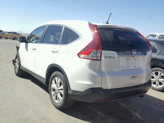 5J6RM3H77DL039083 - 2013 HONDA CR-V EXL WHITE photo 3