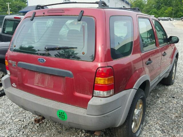 1FMYU04191KA99137 - 2001 FORD ESCAPE XLT RED photo 4