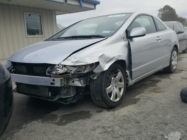 2HGFG1B69AH530463 - 2010 HONDA CIVIC LX SILVER photo 2