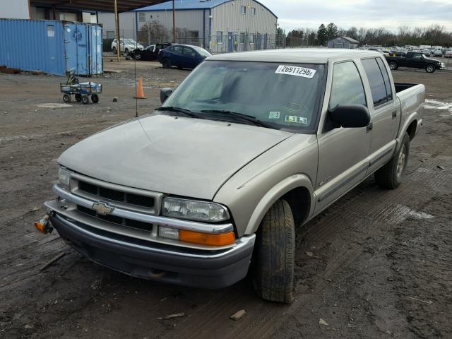 1GCDT13W01K221750 - 2001 CHEVROLET S TRUCK S1 BEIGE photo 2