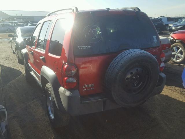 1J4GL48K37W671666 - 2007 JEEP LIBERTY SP RED photo 3