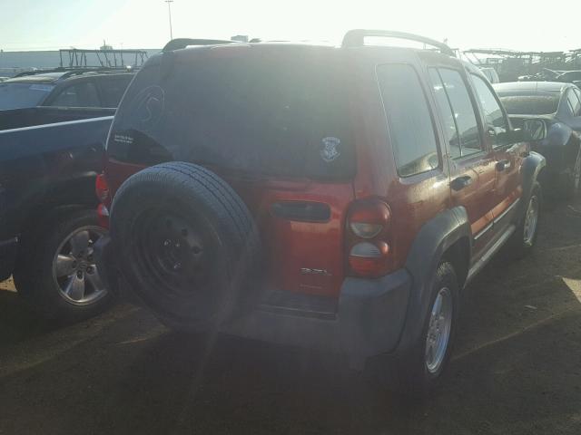 1J4GL48K37W671666 - 2007 JEEP LIBERTY SP RED photo 4