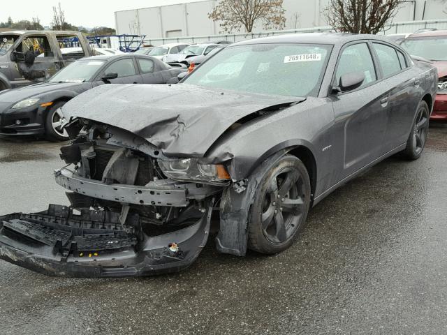 2C3CDXCT7EH252495 - 2014 DODGE CHARGER R/ GRAY photo 2