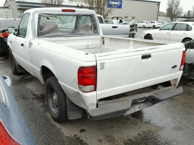 1FTYR10C0YPB50444 - 2000 FORD RANGER WHITE photo 3