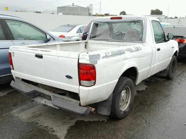 1FTYR10C0YPB50444 - 2000 FORD RANGER WHITE photo 4