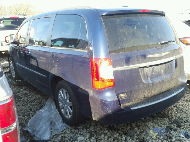 2C4RC1BG0ER247983 - 2014 CHRYSLER TOWN & COU BLUE photo 3