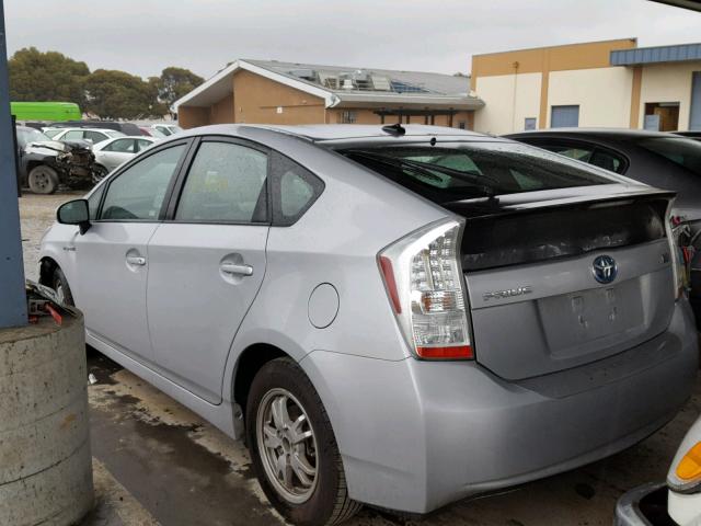 JTDKN3DU4A0199516 - 2010 TOYOTA PRIUS SILVER photo 3