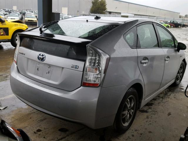 JTDKN3DU4A0199516 - 2010 TOYOTA PRIUS SILVER photo 4