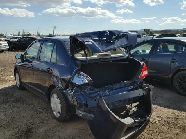 3N1BC11E89L444021 - 2009 NISSAN VERSA S BLUE photo 3