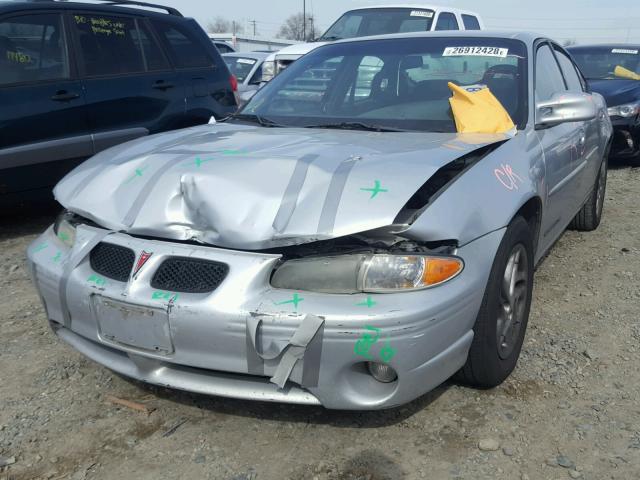 1G2WK52J01F225352 - 2001 PONTIAC GRAND PRIX SILVER photo 2