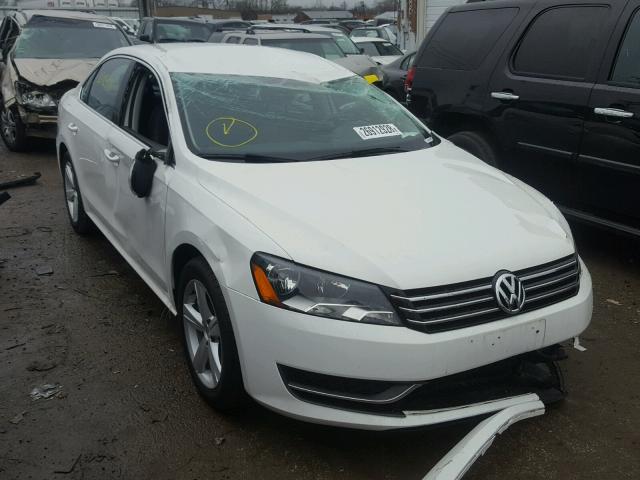 1VWBP7A39DC114179 - 2013 VOLKSWAGEN PASSAT SE WHITE photo 1