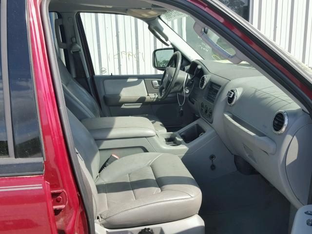 1FMRU15W24LA30440 - 2004 FORD EXPEDITION RED photo 5