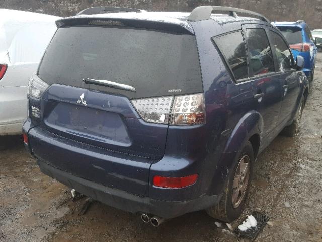 JA4MT31X07U014953 - 2007 MITSUBISHI OUTLANDER BLUE photo 4