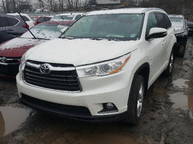 5TDDKRFH4FS222155 - 2015 TOYOTA HIGHLANDER WHITE photo 2