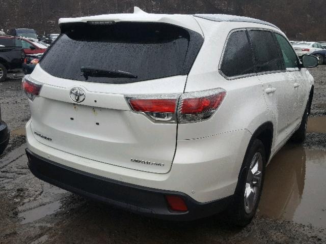 5TDDKRFH4FS222155 - 2015 TOYOTA HIGHLANDER WHITE photo 4