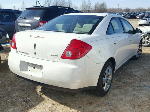 1G2ZF57BX84263552 - 2008 PONTIAC G6 VALUE L WHITE photo 4