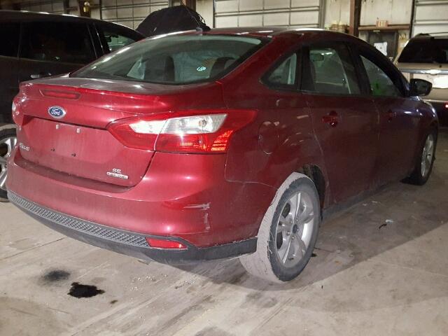 1FADP3F29DL370235 - 2013 FORD FOCUS SE RED photo 4